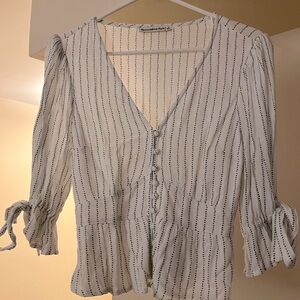 Abercrombie black and white blouse.